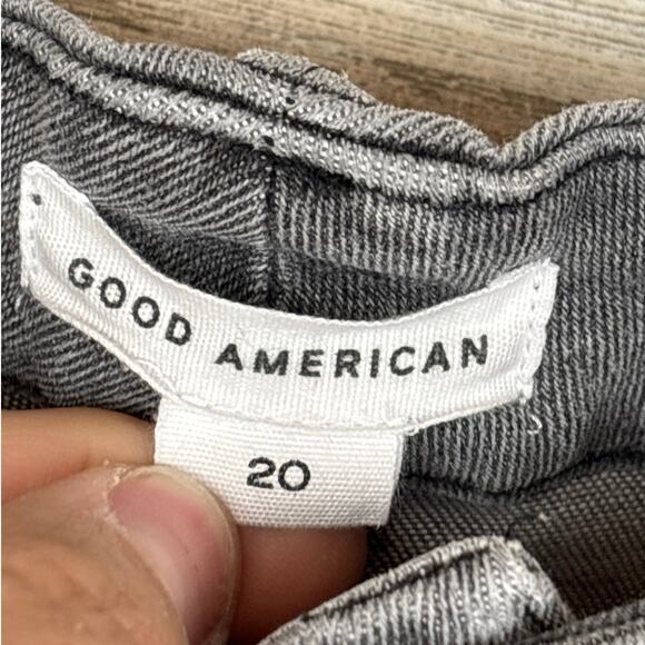 Good American Plus Womens 20 High Waist Skinny Button Fly Gray denim Jeans NEW - Picture 6 of 8